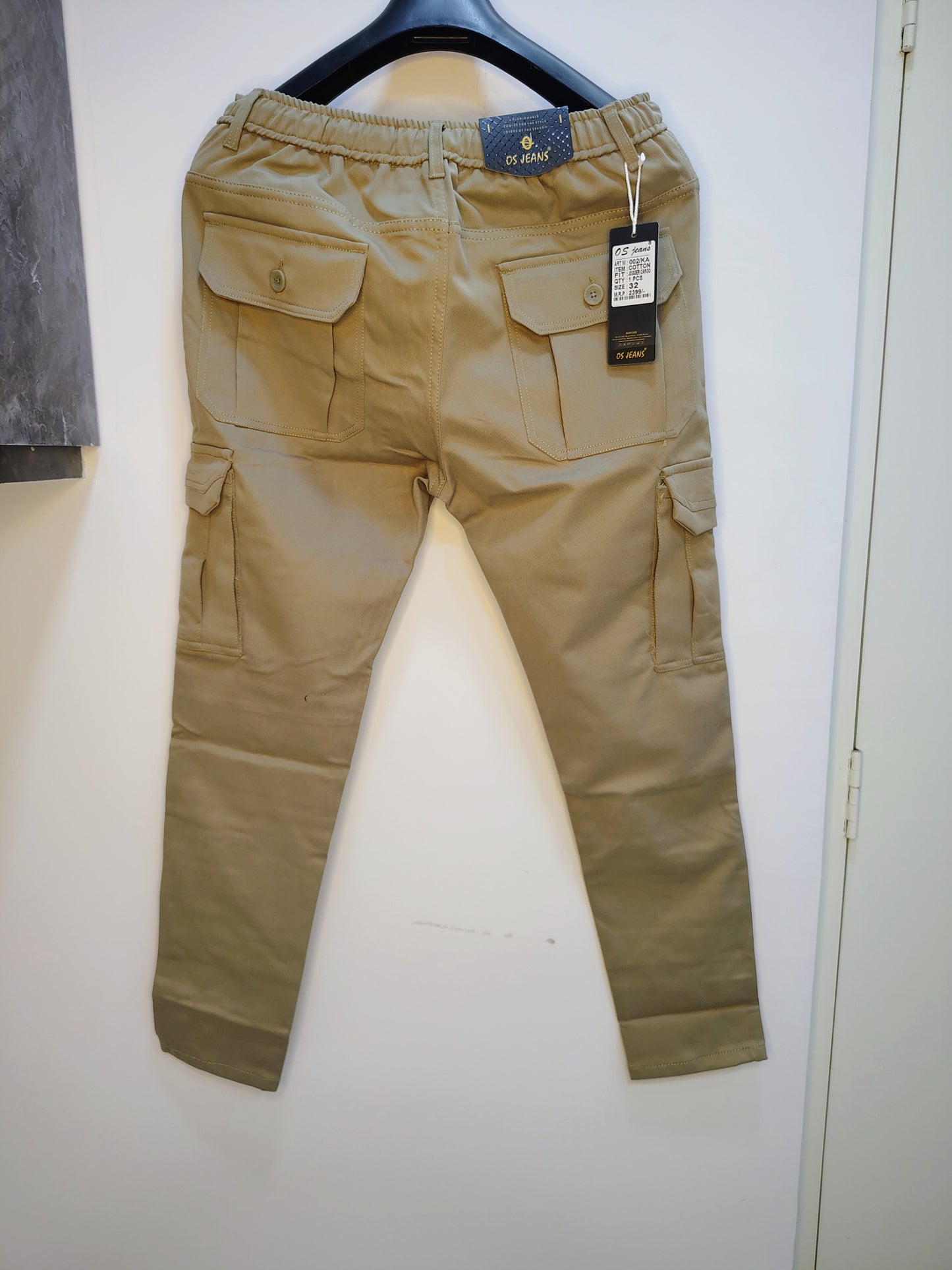 Khaki Beige Cargo Jogger Pants – Comfortable Everyday Utility Style for Men
