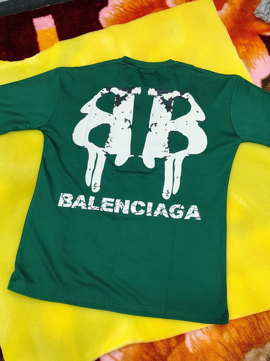 Forest Green Oversized Graphic Tee – Bold Drip BB Back Print Streetwear T‑Shirt for Men 👕🔥